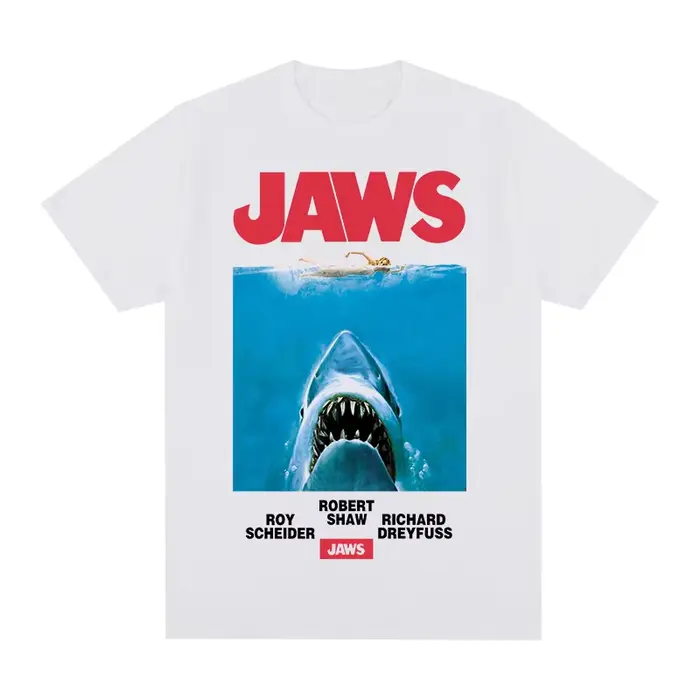 Mâchoires film Vintage T-shirt cadeau pour amis Harajuku femme vêtements coton hommes