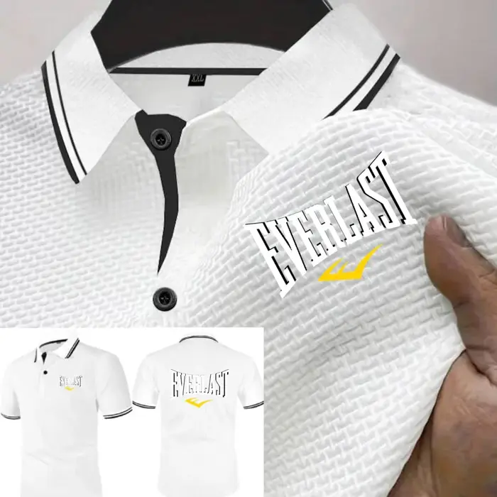 Hommes polos Everlast Polo été glace soie Cool coupe ajustée maille t-shirts doux