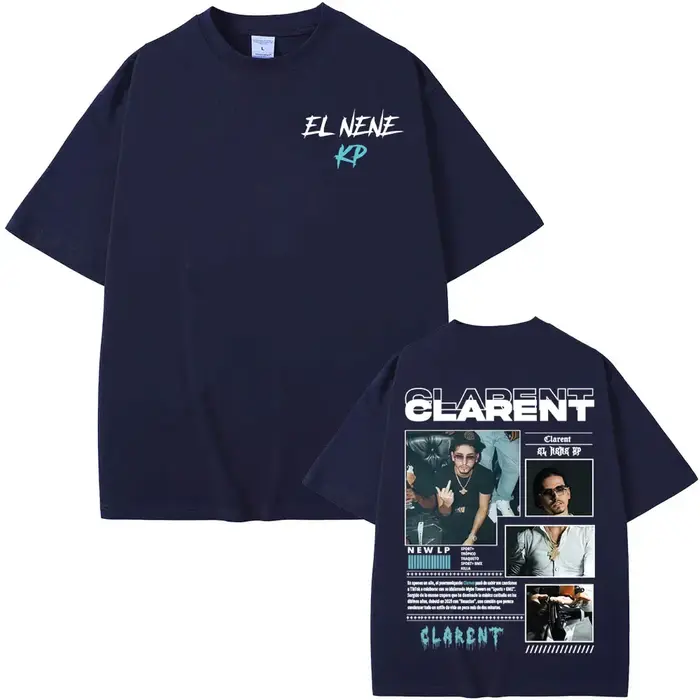 Rappeur CLARENT Album 2025 Tour Merch T-shirt vêtements pour hommes mode Hip Hop rétro T-shirts unisexe coton ample