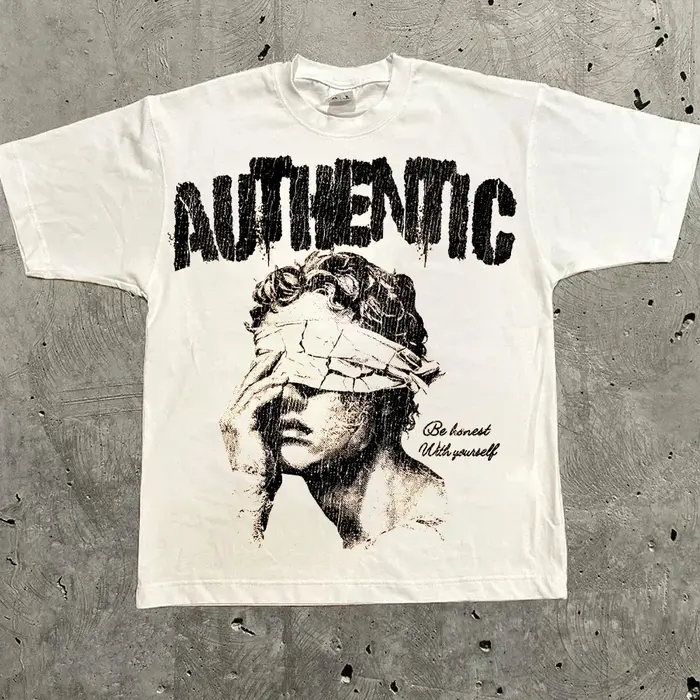 T-shirt surdimensionné avec lettres graphiques Harajuku Y2k pour hommes et femmes, Streetwear de cho