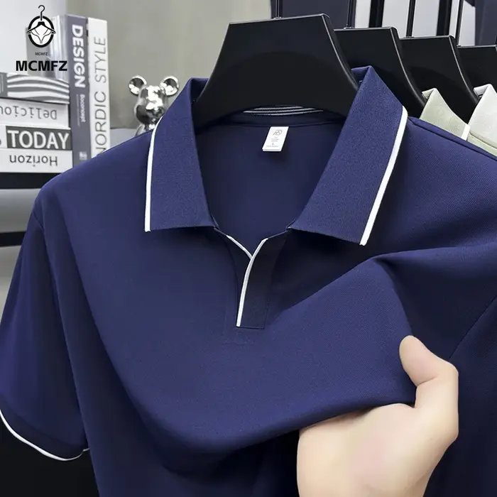 Chemises polo à manches courtes pour hommes