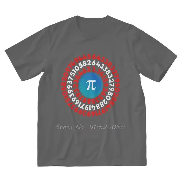 T-shirt en coton Pi Day pour hommes