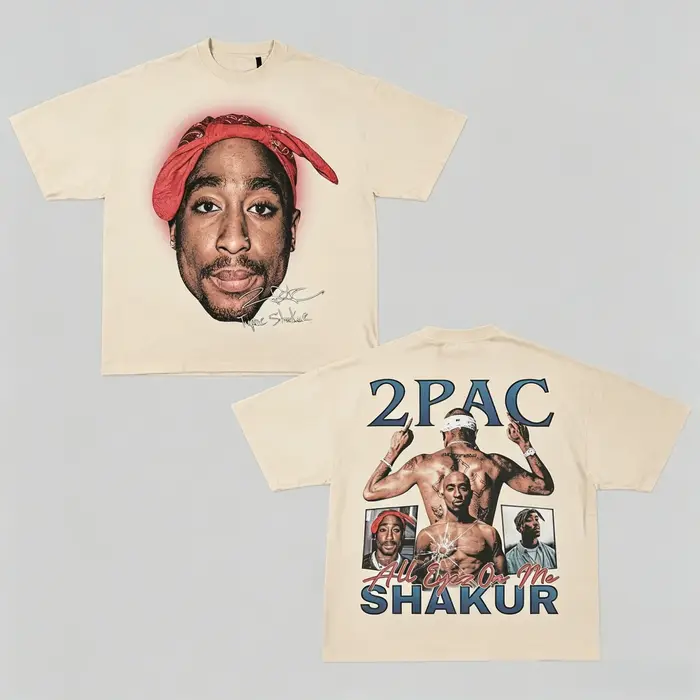 T-shirt à motif 2pac Shakur