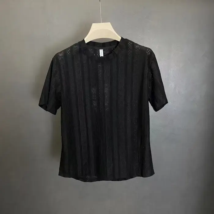 T-shirts pour hommes en maille respirante ajourée