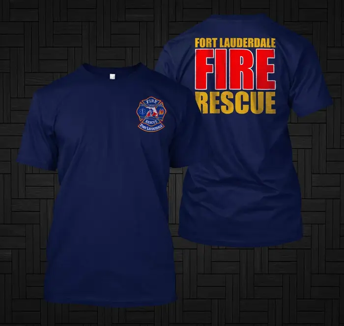 Nouveau T-shirt personnalisé pour hommes avec motif de pompier de FORT LAUDERDALE