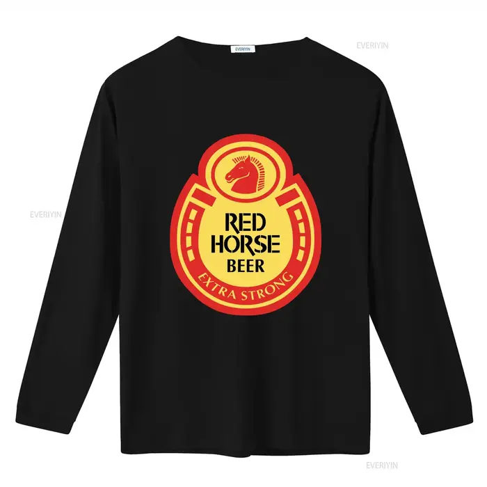 T-shirt de baseball drôle Red Horse Beer Extra Strong pour hommes et femmes
