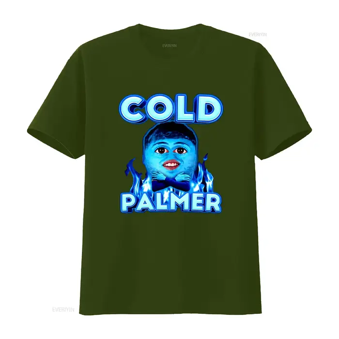 Cold Palmer Cole M T-shirt en coton Fun Meme vintage Graphique délavé Polyvalent Casual Confortable Doux Vêtements de créateurs unisexes