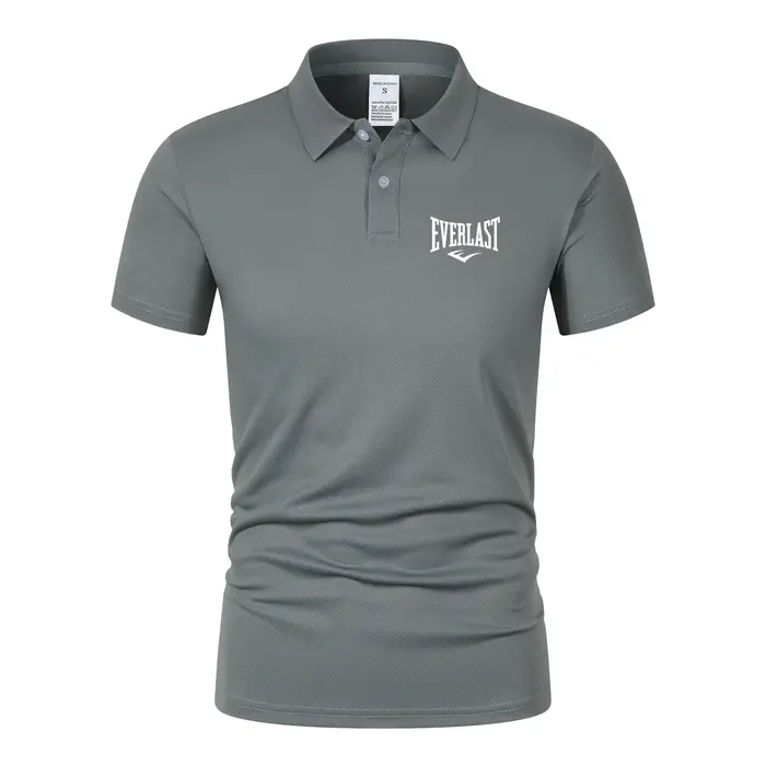 Polo homme à séchage rapide, coupe ajustée, manches courtes, respirant, décontracté, pour le sport e