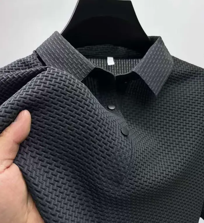 2025 nouvelle chemise POLO Cool pour hommes tenue décontracté revers boutonné couleur unie