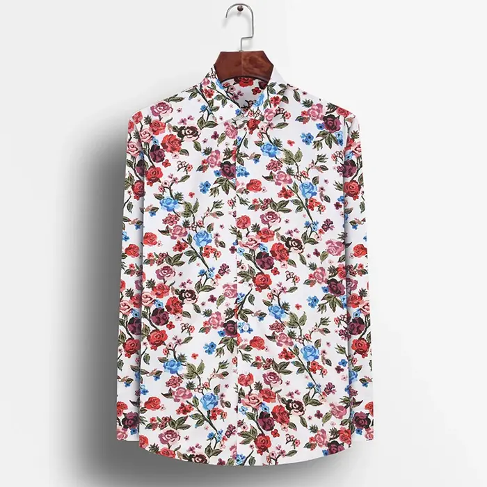 Chemise à imprimé floral pour hommes