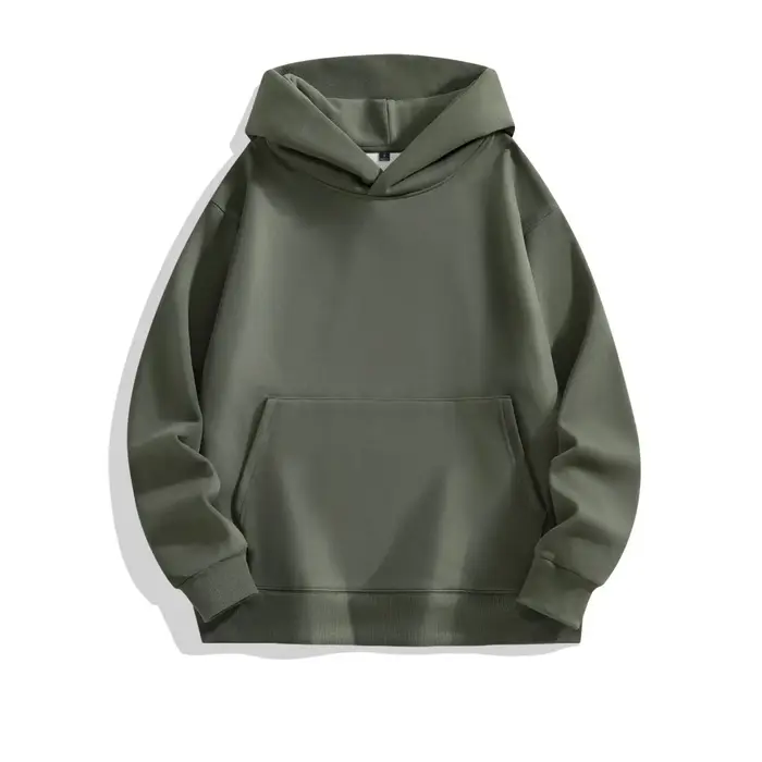 Sweat à capuche 100 % coton 480 g/m² pour homme, coupe ample, pull molletonné style urbain, printemp