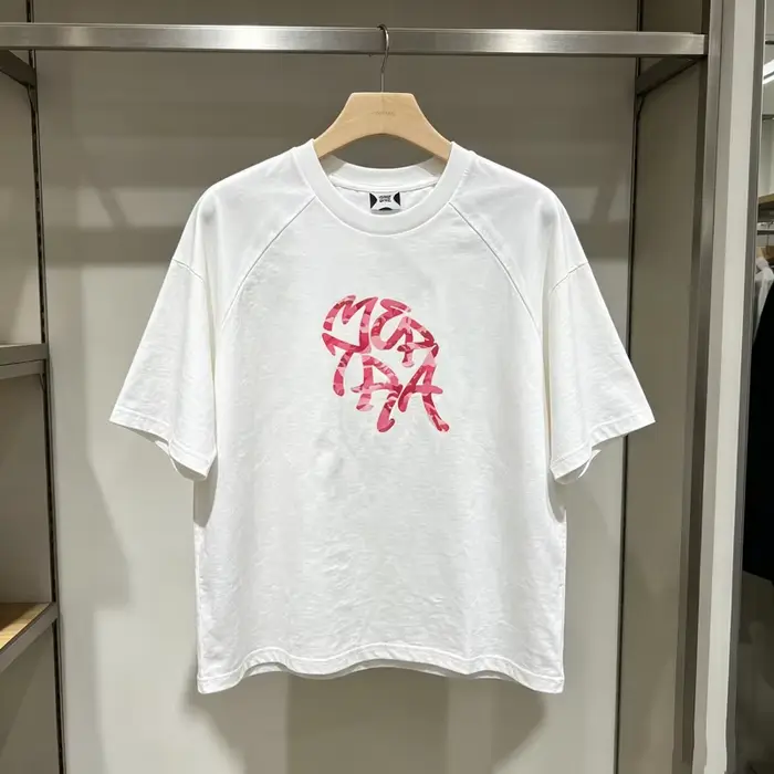 T-shirt imprimé camouflage Mertra noir et blanc à manches raglan pour hommes et femmes, streetwear d