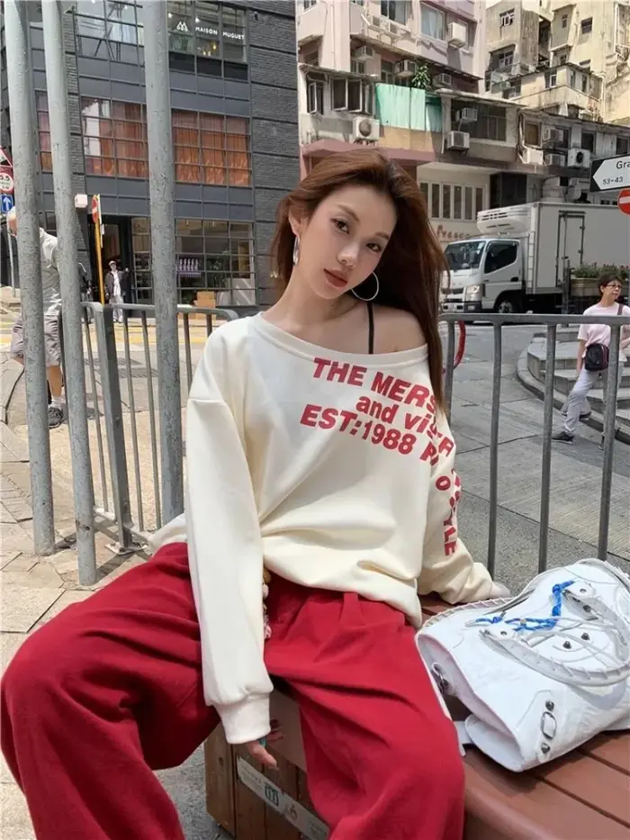 Sweat-shirt à manches longues pour femme
