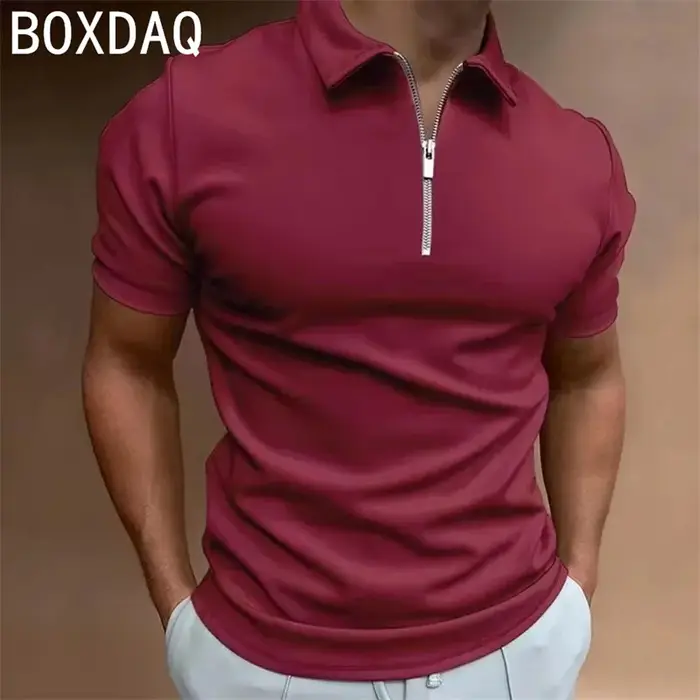 Polo de couleur unie pour hommes