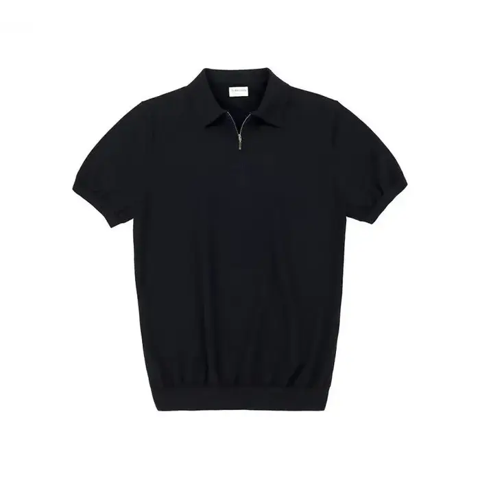 Mode hommes polos hommes à manches courtes T-shirt à carreaux tout assorti T-shirt nouveaux vêtement