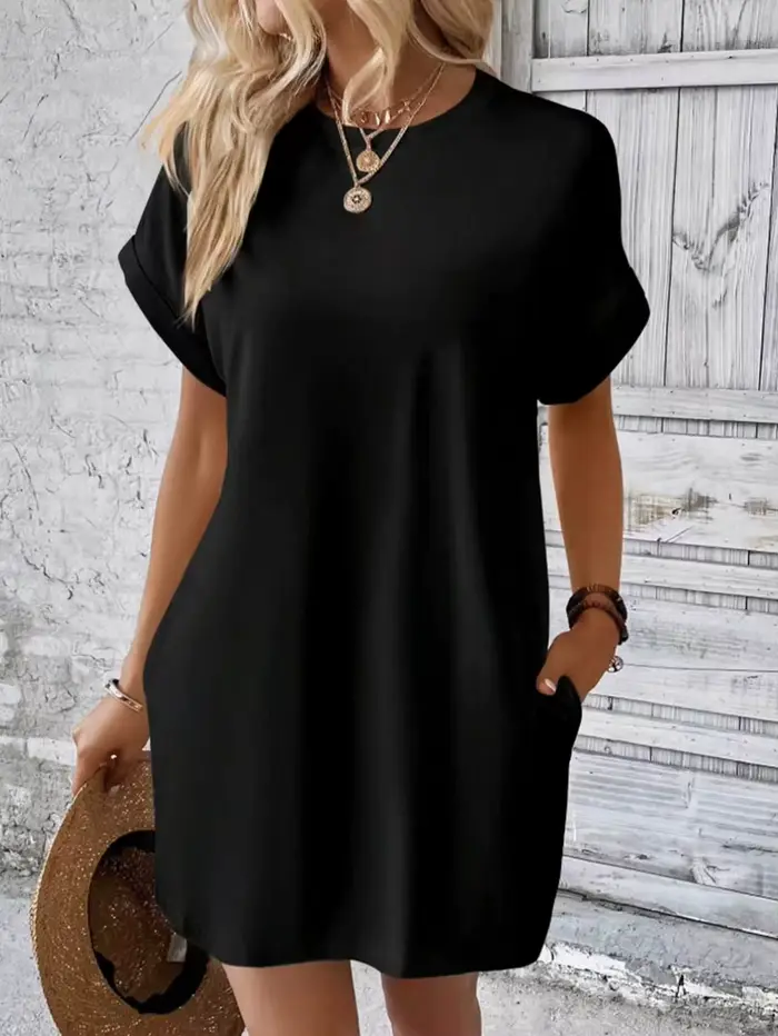 Robe t-shirt noire surdimensionnée pour femme avec imprimé arrière homard rouge accrocheur