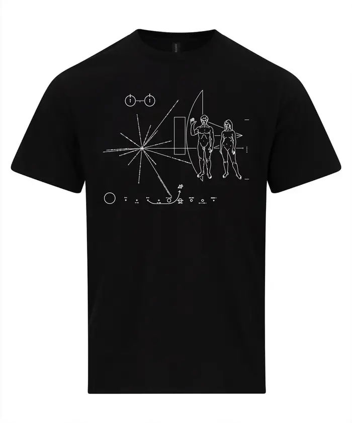T-shirt médaille pionnier de la NASA conçu par Carl Sagan Space Exploration personnalité haute qualité imprimé unisexe rue manches courtes