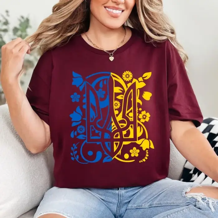 Homme Ukraine Trident coton t-shirt patriotique patrimoine graphique chemise été à manches courtes c