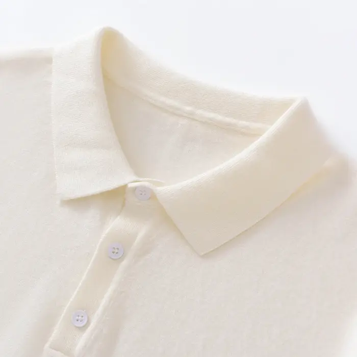 2025 classique col Polo T-Shirt pull hommes tricots laine Lyocell mélange