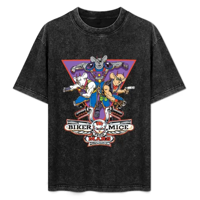 T-Shirt à manches courtes pour hommes, vêtement motard blanc avec 5 grains de souris, mignon, nouvel