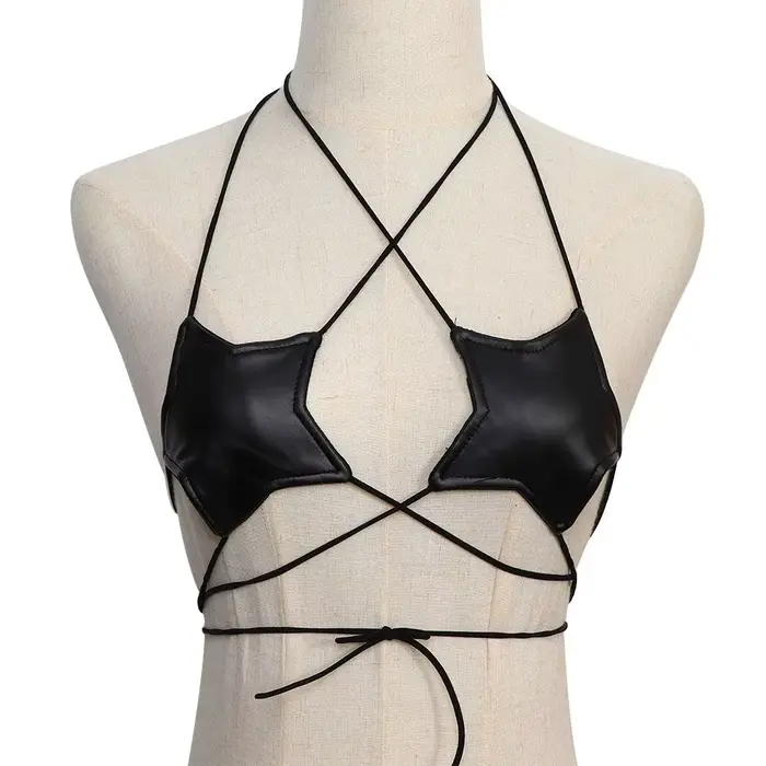 Dames haut sexy bustier hauts étoile soutien-gorge dos nu discothèque