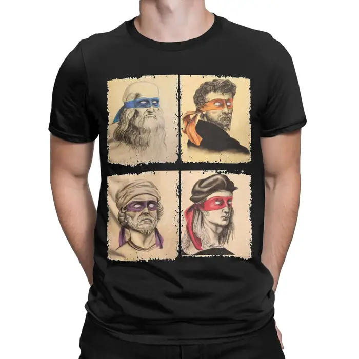 Science tortues T-Shirt hommes pur coton amusant