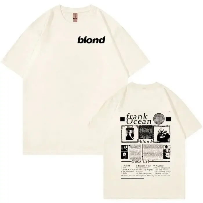 Rappeur Frank rétro graphique T-shirt hommes femmes Hip Hop océan Album vêtements T-Shirts Y2k unisexe blond mode