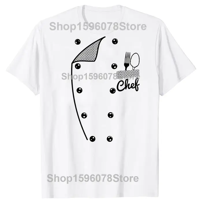 T-shirt drôle de chef cuisinier, vêtements d'été pour hommes et femmes, style vintage, en coton, à m