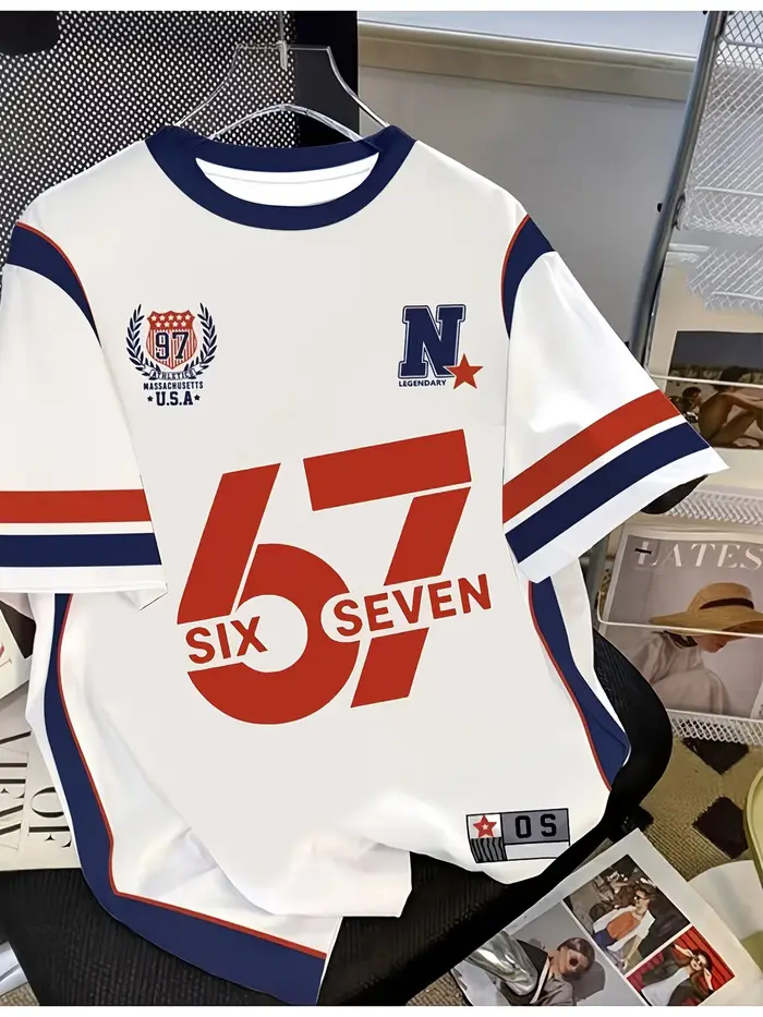 T-shirt pour enfants 67 Six Seven Italian Brain Rot Math Joke Tops Y2k Game Saying