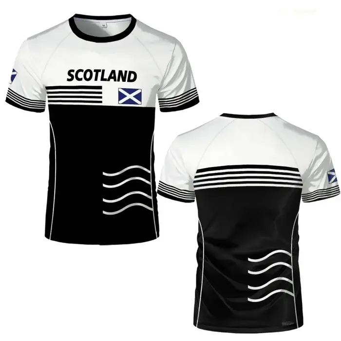 T-shirt unisexe à motif drapeau écossais pour homme