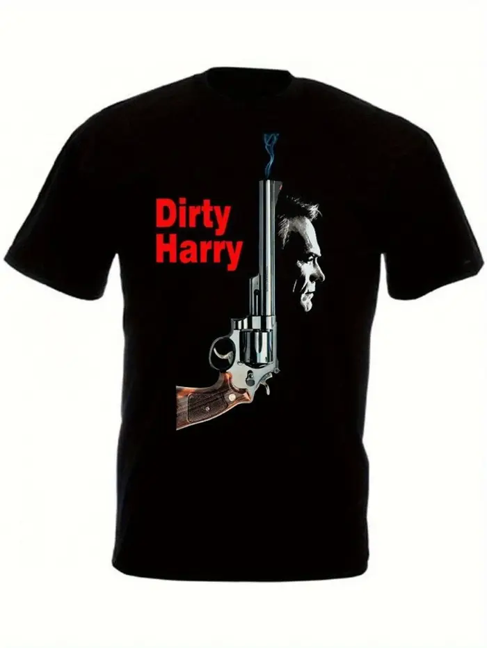 T-shirt rétro pour hommes Dirty Harry Movie