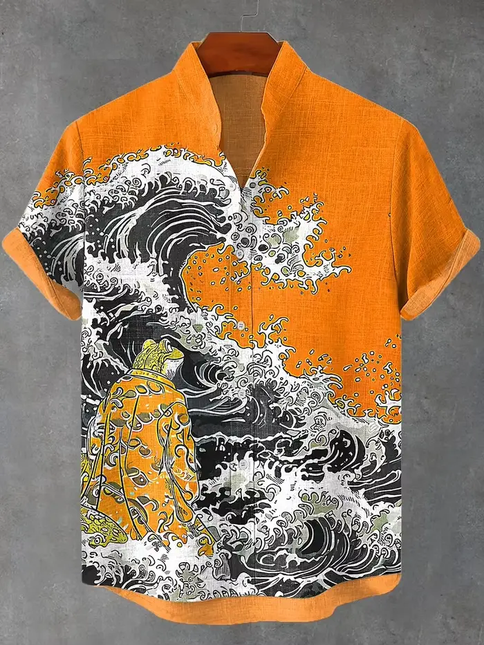 Chemise hawaïenne samouraï pour hommes