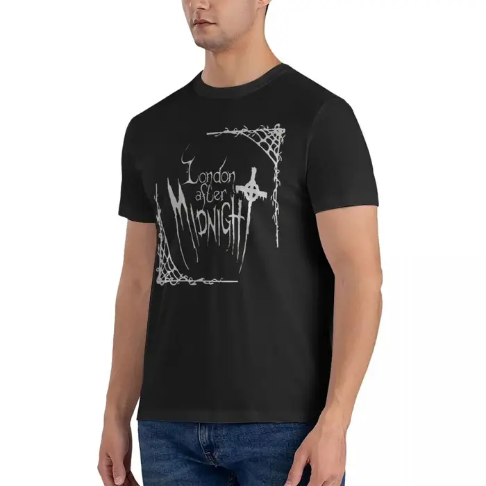 T-shirt London After Midnight en coton pour hommes, T-shirt court, Vêtements de rue décontractés, Ét