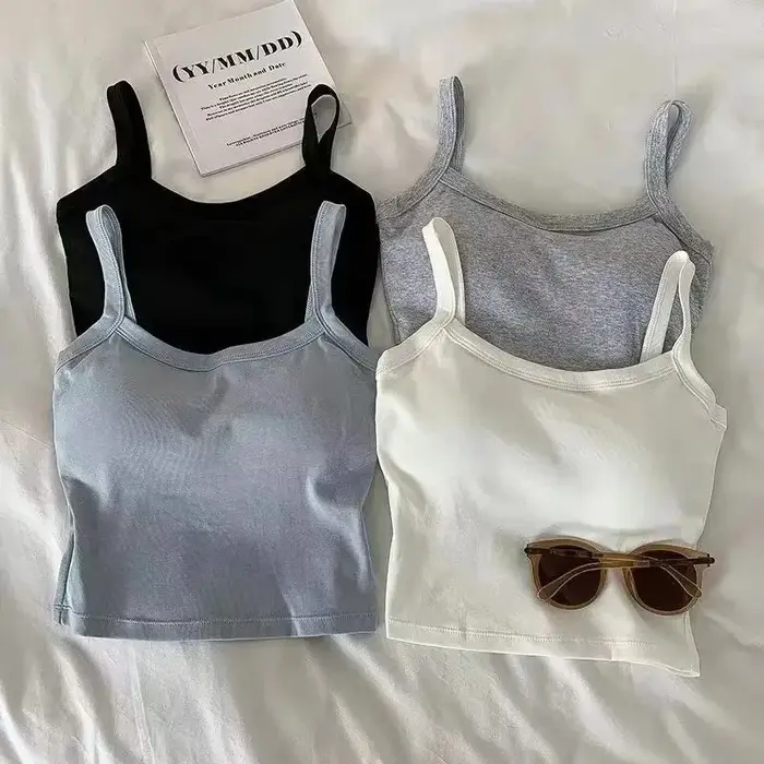 Crop Top Femme Sexy Sans Manches