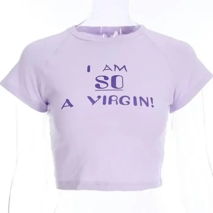 T-shirt manches courtes femme, streetwear, sexy, imprimé alphabet, vêtements Y2K, harajuku, été, 202