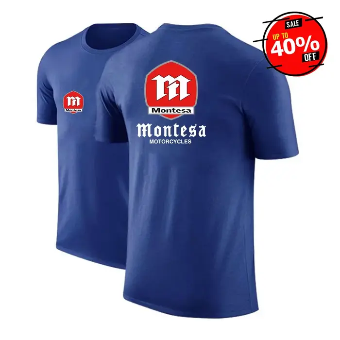 2025 nouveaux hommes Montesa moto impression mode classique confortable décontracté coton T-Shirt été haute rue col rond manches courtes