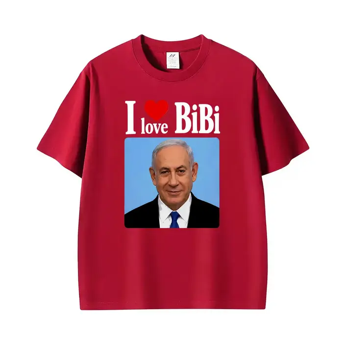 T-shirt I Love Bibi Benjamin Netanyahu pour hommes et femmes, style rétro, offre spéciale, classique