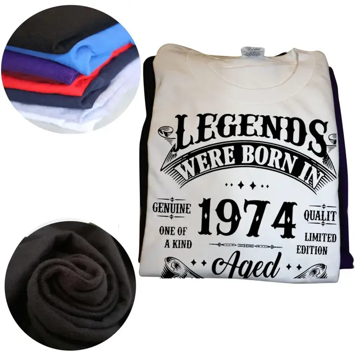 50e anniversaire légendes Vintage né en 1974 50 ans T-shirt Streetwear manches courtes cadeaux été Style