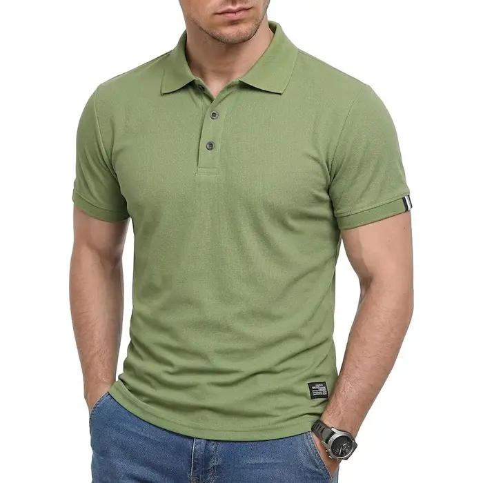Chemises polo à manches courtes pour hommes