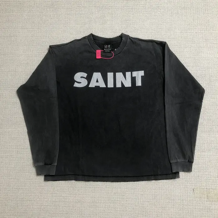 SAINT OF MICHAEL meilleure qualité Streetwear Vintage manches longues t-shirt décontracté ample surdimensionné 100%