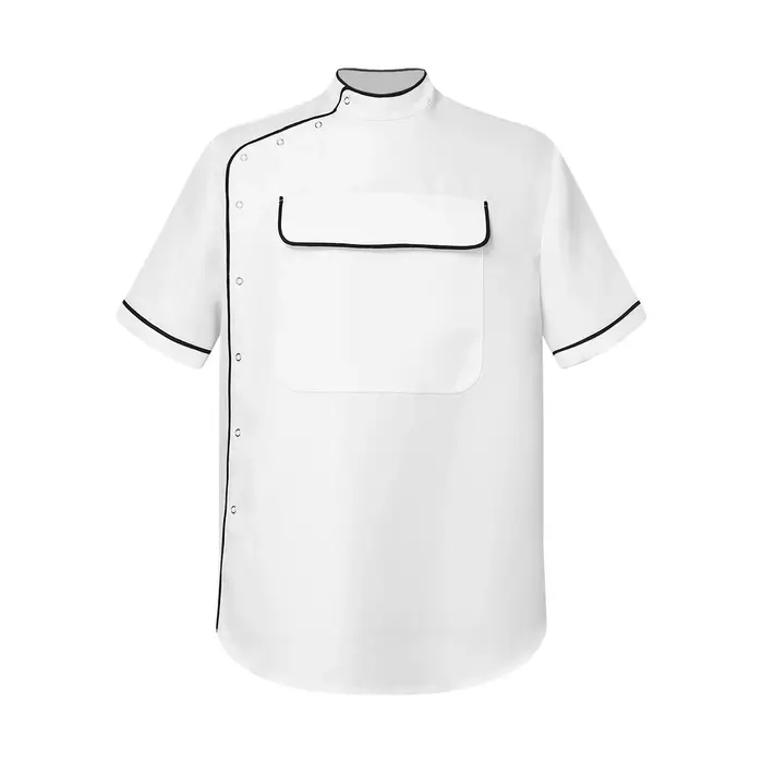 T-shirt de barbier pour hommes, tenue de coiffeur de salon, avec grande poche à rabat sur la poitrin