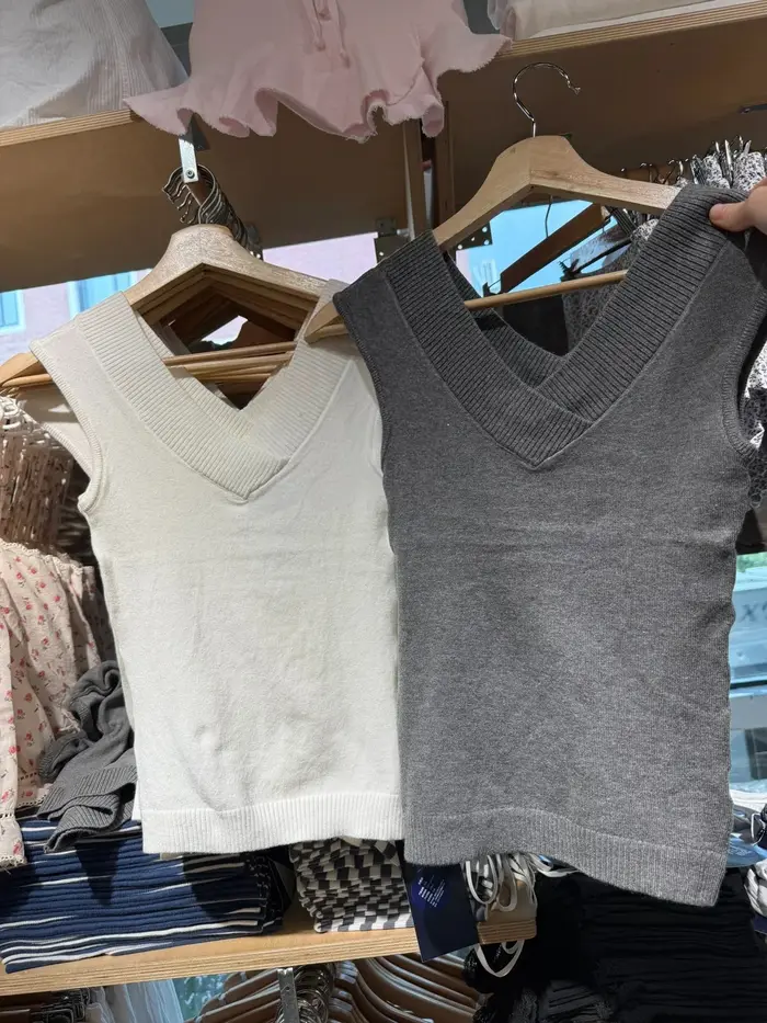 Débardeur tricoté blanc pour femme
