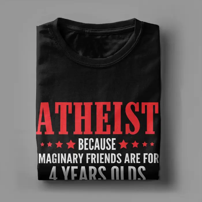 T-shirt athée amusant avec des amis imaginaires