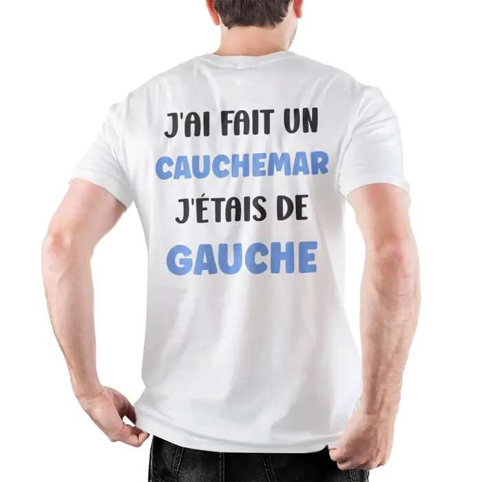 T-shirts humoristiques pour hommes avec impression au dos « I Have Made A Nightmare I Was Left » – F