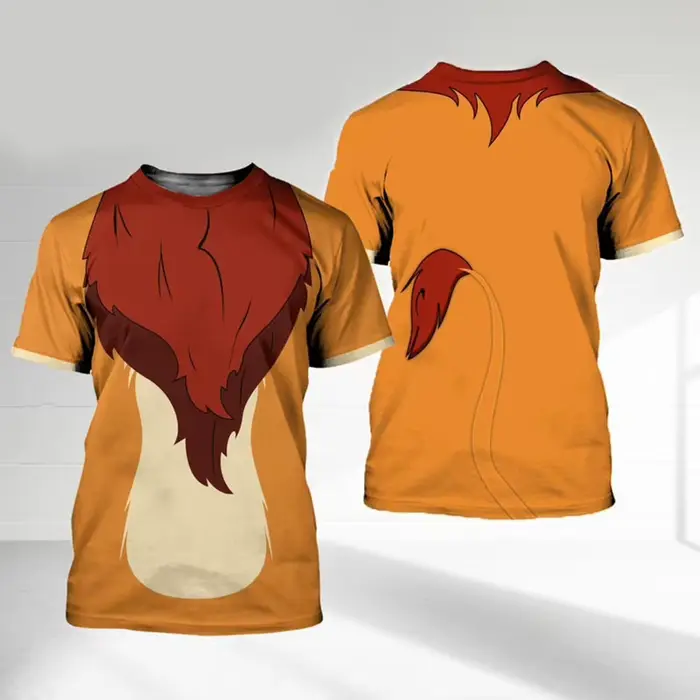 T-shirt imprimé en 3D du Roi Lion pour hommes et femmes