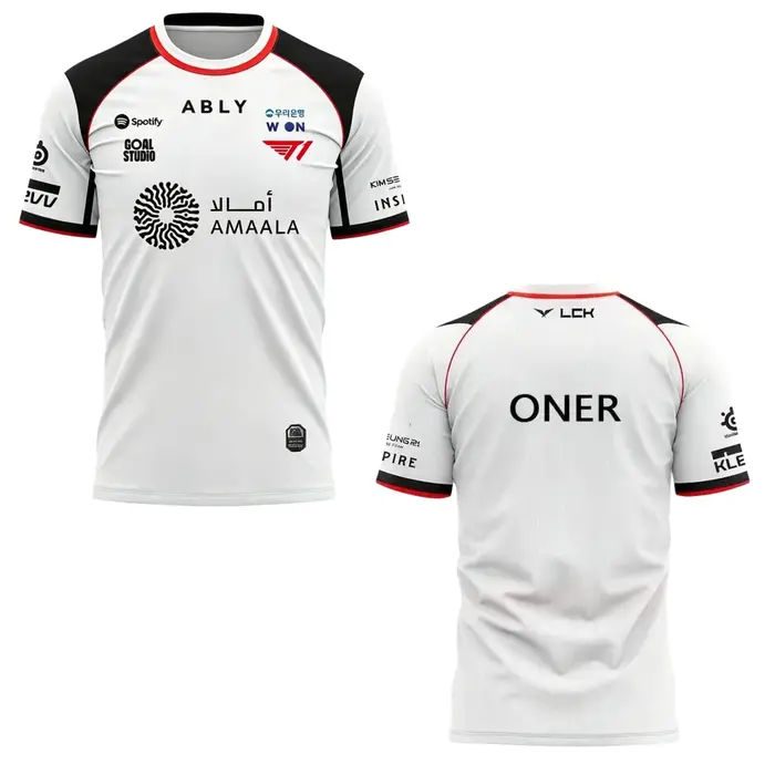 Nouveau T-shirt de club d'e-sport T1 2026