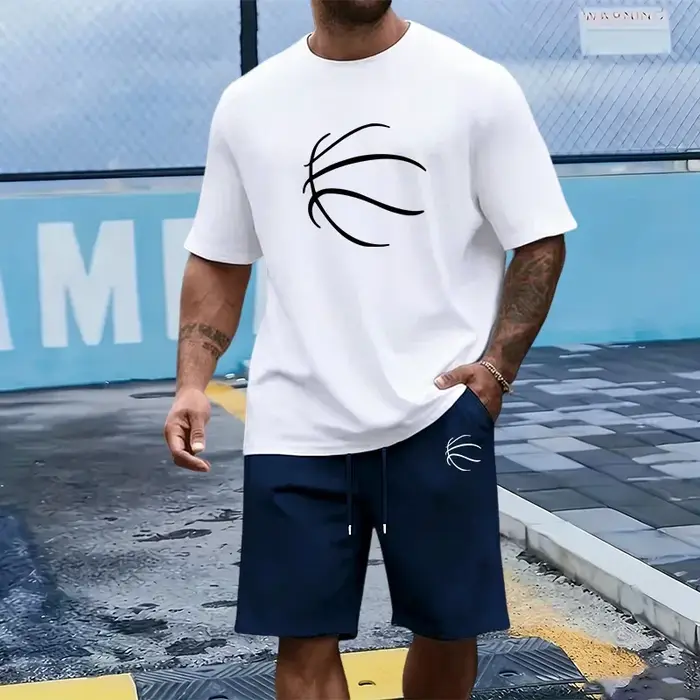 Ensemble pour homme à motif de basket-ball