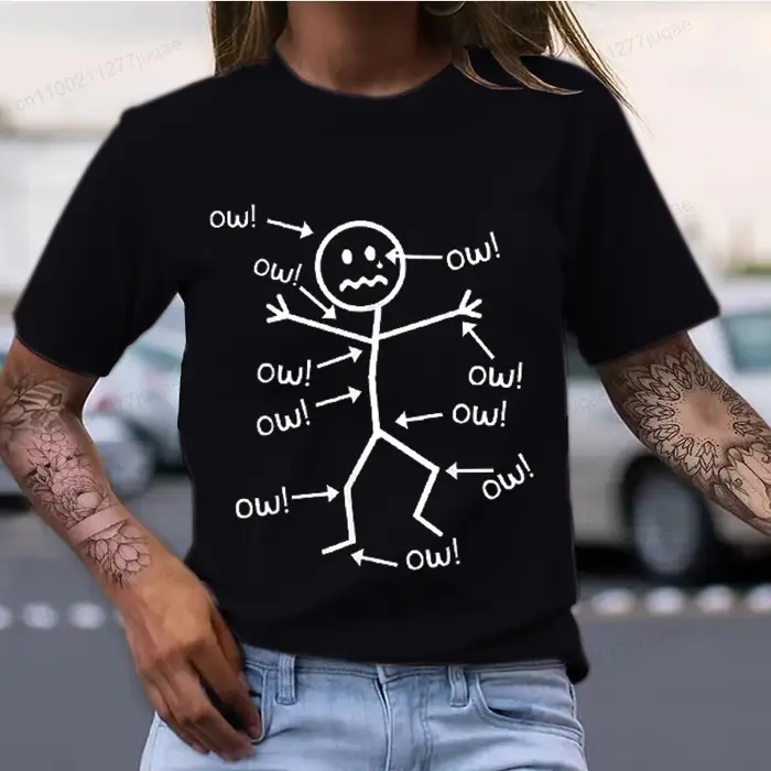 Ow Ow Ow T-Shirt drôle sensibilisation à la douleur chronique