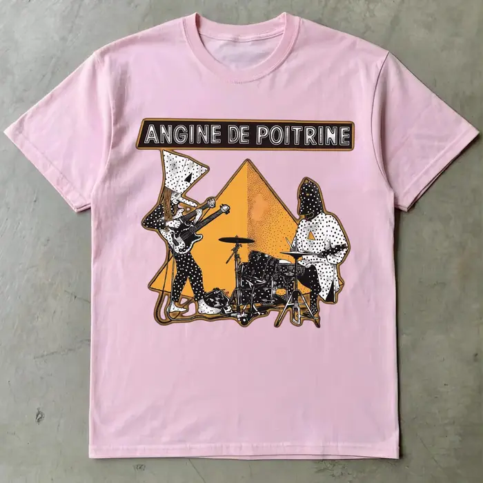 T-shirt Unisexe Angine De Poitrine Band Graphic 2026 pour Homme et Femme