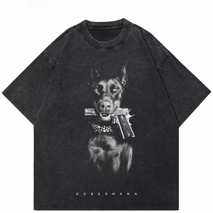 T-shirt à imprimé graphique amusant Doberman Pinscher pour hommes et femmes